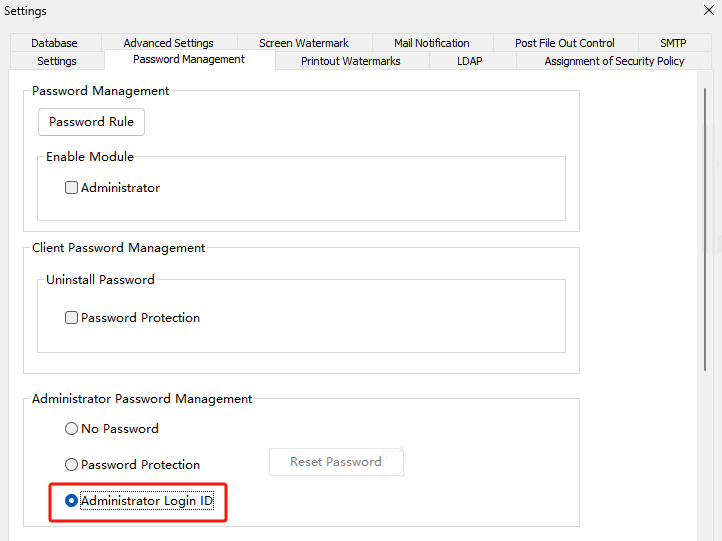 Step to Enable Administrator Login ID