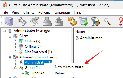 Create New Administrator